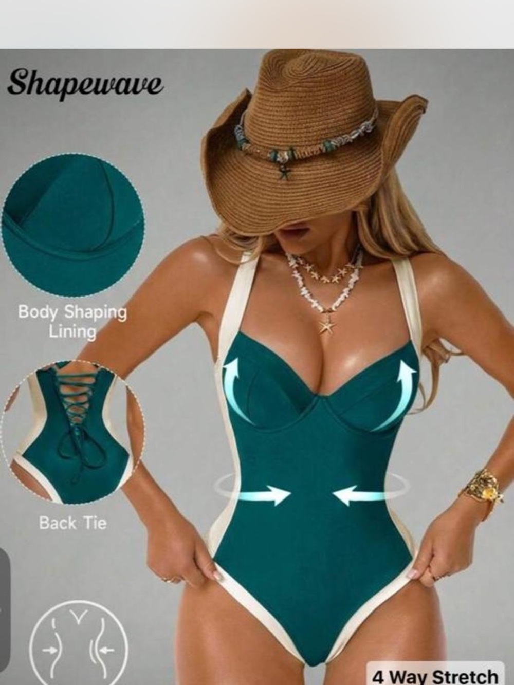 *NWT* Shapewear One-Piece Swimsuit - Size L